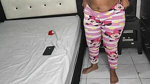 Stepnephew Watches as Mature Latina Sucks Him Off