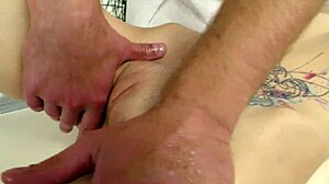 naughty masseuse pounds pussy rough in quick cowgirl doggy ride