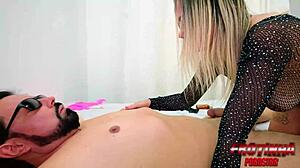 Blonde Bombshell's Steamy Massage Turns into Wild Fuck Session