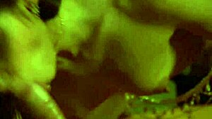 exotic brunette milf delivers teasing oral from afar