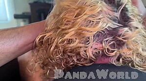 mmff foursome sees ebony deepthroat bbc while blonde slurps balls