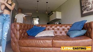 Small Tits Teen in Lingerie Auditions with Big Cock Tryout