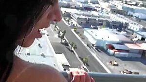 😍 Big tit milf Bella Reese bounces ass and boobs in hotel quickie fuck on holiday! Huge cock deepthroat ride!