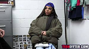 Hot latina teen 18+ fucked hard by cops for shoplifting theft