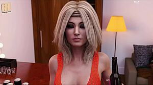 Blonde threesome unfolds in Being a Dik route 193