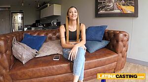 Small Tits Teen in Lingerie Auditions with Big Cock Tryout