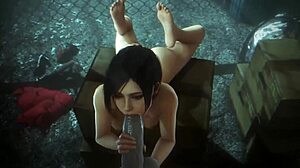 Ada Wong bent over doggystyle blowjob anal cumshot compilation