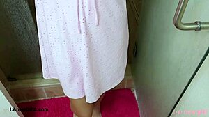 Pretty Asian teen 18+ strips down for steamy shower session