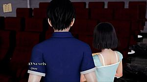 brunette with big ass plays naughty indian game craving real desire