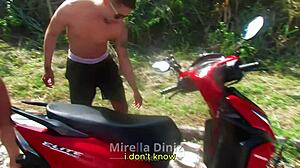 a tgata's moto broke down but the hung married dude fixed it quick with his thick rod