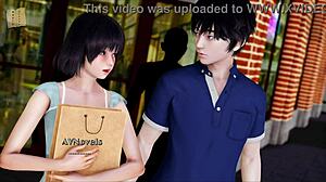 brunette with big ass plays naughty indian game craving real desire