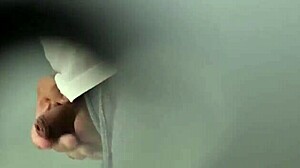 Cruising Public Toilets with Chubby Bear Teases Monster Cock Encounter