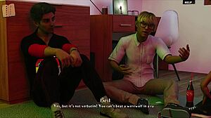 Blonde threesome unfolds in Being a Dik route 193