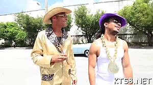 tranny bounces on massive cock craving thick sex cream load