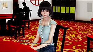 brunette with big ass plays naughty indian game craving real desire