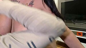 asian lactating bbw milks her huge saggy tits while riding monster cock cowgirl creampie 💦🥛