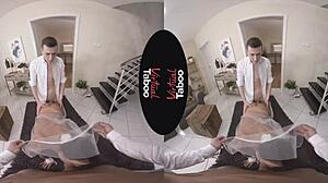 Virtual Taboo Brunette Shaved Pussy Handjob Blowjob Hardcore