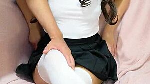 omg! innocent mexican stepsis in school uniform begs for deep penetration!