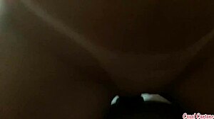 naughty wife sucks hubby's big cock sits reverse begs for deep anal creampie