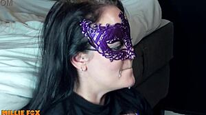 watch this milf tongue drown in cum then swallow every drop - millie fox