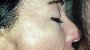 Whore wife chokes on monster cock while huge dildo stretches her wide