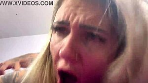 hot homemade fuck in bedroom big cock pounds wet natural tits pussy moaning wildly no condom creampie