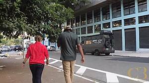 Granny Bareback Fucked in City Trailer Home BTS