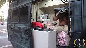 Granny Bareback Fucked in City Trailer Home BTS