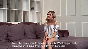 Russian teen virgin's first anal defloration story