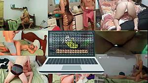 stepdaughter rides hard and takes every drop inside during sneaky panty session