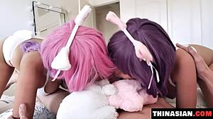 you think this is punishment? wait til you see his dick stretch their tight asian pussies