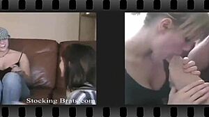 She Teases in Her Sexy Sheer Stockings Driving Me Wild