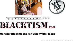 Teen lesbian swaps girlfriend for big black cock!