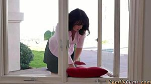 forgetful stepsis gets hardcore piss deep in teen ass after messing up