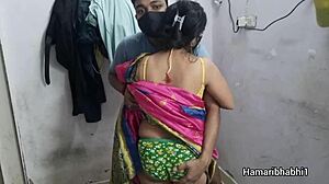 desi bhabhi gets pounded hard in her tight pink silk saree damn