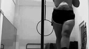 Whoa, check out this pinay shaking her big ass pole dancing in heels 😍 aerial hoops got me hooked!