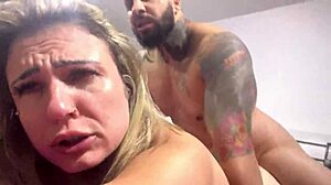hot homemade fuck in bedroom big cock pounds wet natural tits pussy moaning wildly no condom creampie