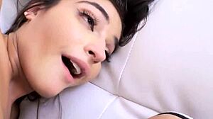 emily willis teases her tight asshole before big cock pounds it