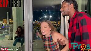 Sports Reporter Katie Kush Caught Riding BBC Cowgirl Squirting Petite Tits