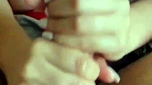 i love giving my husband handjob with these big boobs bouncing