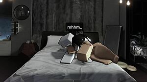 Roblox slut spreads wide begging desperately for hot creampie filling her pussy