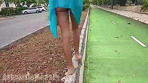 hairy latina teen flashes wet pussy n ass underwater at beach 🏖️💦👙