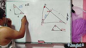 Nerdy Asian Teacher with Brown Eyes Teases Student in Bedroom Sexual Math Lesson