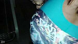 Damn She Scores New Leggings and Body-Hugging Lycra for Intense Groping Handjob Tease!