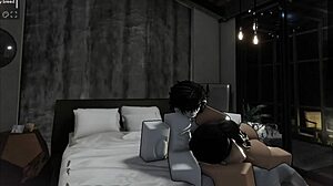 Roblox slut spreads wide begging desperately for hot creampie filling her pussy