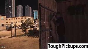 sexy slut gets picked up and banged hard outdoors in public thrill