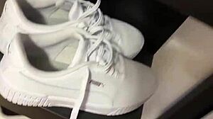 girl wakes to smelly nylon socks and barefoot feet fetish