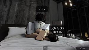 Roblox slut spreads wide begging desperately for hot creampie filling her pussy