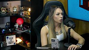 Bianca demarchi bites ruans ear and neck showing her hot silhouette in podcast