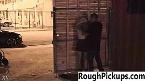 sexy slut gets picked up and banged hard outdoors in public thrill